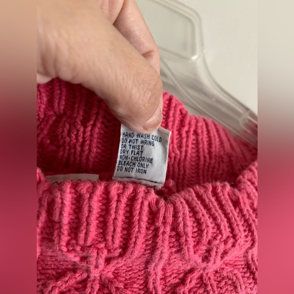 Vintage 90s Crop pink knit sweater size Medium - Picture 5 of 9